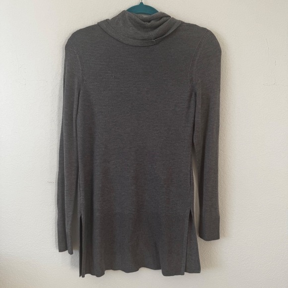 Adrienne‎ Vittadini Womens Gray Cowl Neck Ribbed Tunic Sweater Dress Size S - Picture 4 of 4